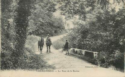 / CPA FRANCE 95 "Valmondois, le pont de la Ravine" / CHEVAL