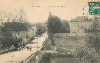 CPA FRANCE 38 "Montalieu, quartier du pont sur Furon"