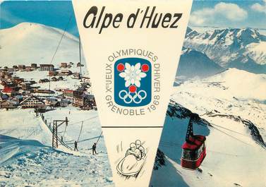 / CPSM FRANCE 38 "Alpe d'Huez, Xèmes Jeux Olympiques d'Hiver" / JO