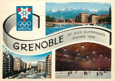 / CPSM FRANCE 38 "Alpe d'Huez, Xèmes Jeux Olympiques d'Hiver 1968" / JO