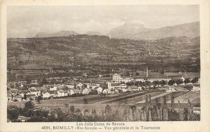 / CPA FRANCE 74 "Rumilly, vue générale et la Tournette"