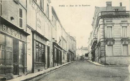 CPA FRANCE 17 "Pons, rue de la Paroisse"