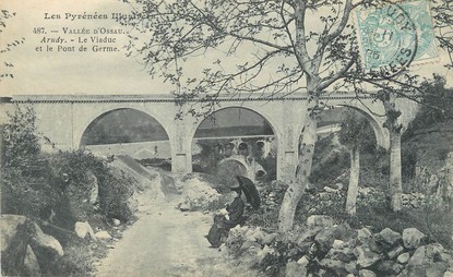 / CPA FRANCE 64 "Arudy, le viaduc et le pont de Germe"