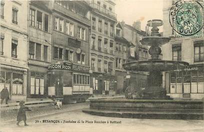 CPA FRANCE 25 "Besançon, fontaine de la place Bacchus" / TRAMWAY