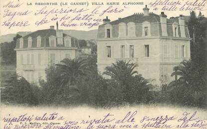 / CPA FRANCE 06 "Le Cannet, la redorthe, villa Marie Alphonse"