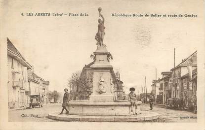 / CPA FRANCE 38 "Les Abrets, place de la république, route de Belley et route de Genève"