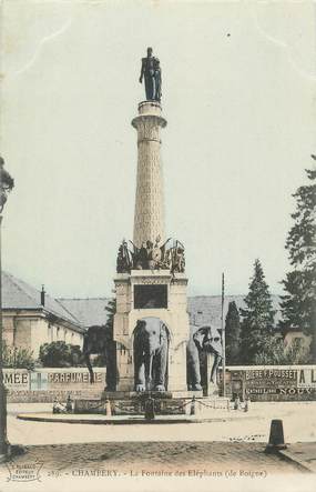 / CPA FRANCE 73 "Chambéry, la fontaine des éléphants"