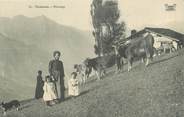 73 Savoie / CPA FRANCE 73 "Tarentaise, pâturage" / VACHE / ENFANT 