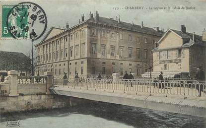 / CPA FRANCE 73 "Chambéry, la Leysse et le palais de justice "