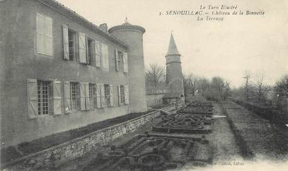 / CPA FRANCE 81 "Senouillac, château de la Bonnette, la terrasse" / Le Tarn Illustré