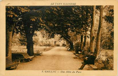 / CPA FRANCE 81 "Gaillac, une allée du parc" / Le Tarn Illustré