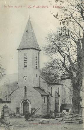 / CPA FRANCE 81 "Villeneuve, l'église" / Le Tarn Illustré