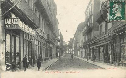 / CPA FRANCE 81 "Castres, rue Gambetta" / Le Tarn Illustré