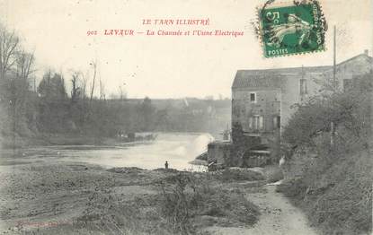/ CPA FRANCE 81 "Lavaur, la chaussée et l'usine electrique" / Le Tarn Illustré