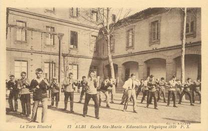 / CPA FRANCE 81 "Albi, école Sainte Marie, éducation physique" / Le Tarn Illustré