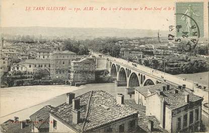 / CPA FRANCE 81 "Albi, vue à vol d'oiseau sur le pont neuf" / Le Tarn Illustré