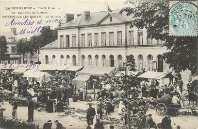 / CPA FRANCE 76 "Sotteville lès Rouen, le marché"