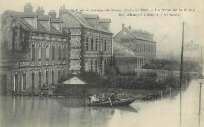 / CPA FRANCE 76 "Sotteville lès Rouen, rue d'Eauplet" / INONDATION