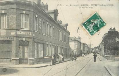 / CPA FRANCE 76 "Sotteville lès Rouen, la rue de Paris"