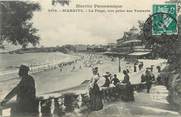 64 PyrÉnÉe Atlantique / CPA FRANCE 64 "Biarritz, la plage" / BIARRITZ PANORAMIQUE