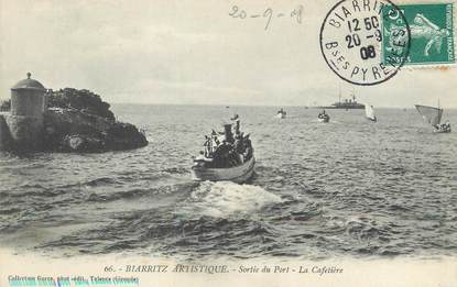 / CPA FRANCE 64 "Biarritz, sortie du port, la Cafetière" / BIARRITZ ARTISTIQUE