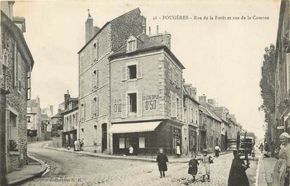 CPA FRANCE 35 "Fougères, rue de la Forêt et rue de la Caserne"