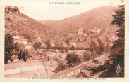 12 Aveyron / CPA FRANCE 12 "Brousse le Château, vue générale, le pont de fer"