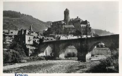 / CPSM FRANCE 12 "Estaing, l'ancien château et pont gothique"