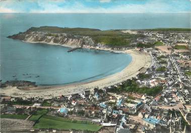 / CPSM FRANCE 22 "Erquy, vue aérienne de la plage du Bourg"