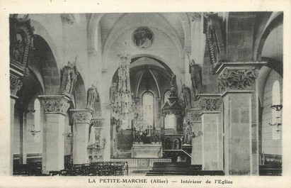 / CPA FRANCE 03 "La Petite Marche, intérieur de l'église"