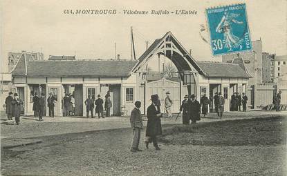 / CPA FRANCE 92 "Montrouge, vélodrome Buffalo, l'entrée"