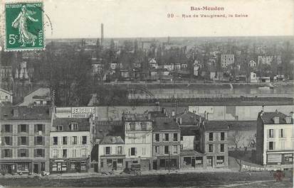 / CPA FRANCE 92 "Bas Meudon, rue de Vaugirard, la seine"