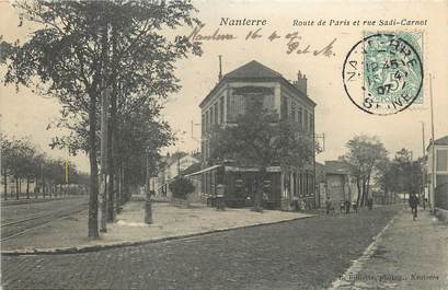 / CPA FRANCE 92 "Nanterre, route de Paris et Sadi Carnot"