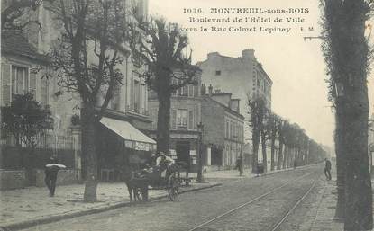 / CPA FRANCE 93 "Montreuil sous bois, bld de l'hôtel de ville"