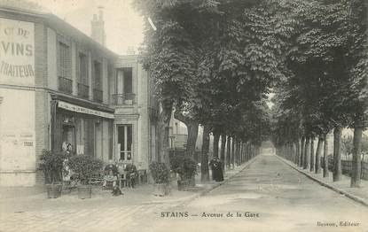 / CPA FRANCE 93 "Stains, av de la gare"