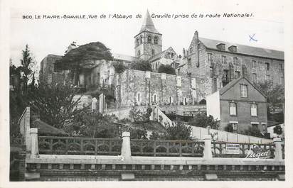 / CPSM FRANCE 76 "Le Havre Graville, vue de l'abbaye de Graville"