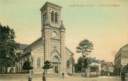 / CPA FRANCE 76 "Bléville, place de l'église"