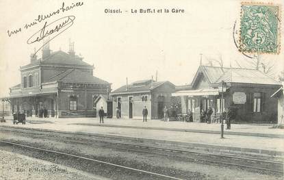 / CPA FRANCE 76 "Oissel, le buffet et la gare"