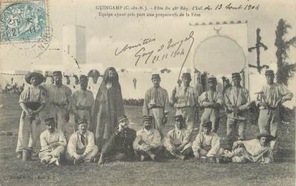 / CPA FRANCE 22 "Guincamp, fête du 48ème d'inf, 1904"'
