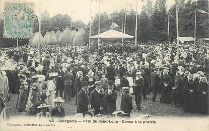 / CPA FRANCE 22 "Guincamp, fête de Saint Loup, danse à la prairie"