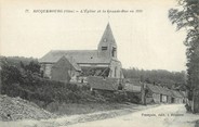 60 Oise / CPA FRANCE 60 "Ricquebourg, l'église et la grande rue en 1918"