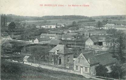 / CPA FRANCE 60 "Pouilly, la mairie et l'école"