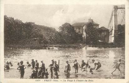 / CPA FRANCE 60 "Précy sur Oise, la plage à l'heure du bain"