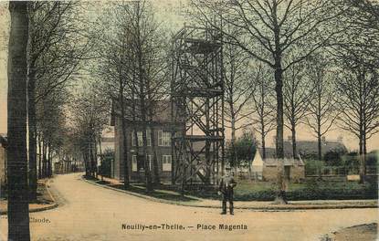 / CPA FRANCE 60 "Neuilly en Thelle, place Magenta" / CARTE TOILEE