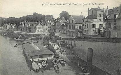 / CPA FRANCE 60 "Pont Sainte Maxence, quai de la Pêcherie"