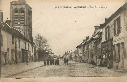 / CPA FRANCE 60 "Villeneuve Sur Verberie, rue principale"