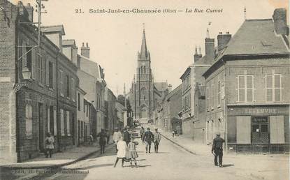 / CPA FRANCE 60 "Saint Just en chaussée, la rue Carnot"