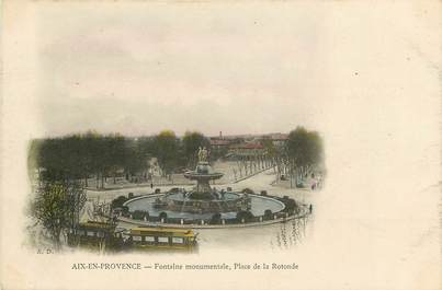 CPA FRANCE 13 "Aix en Provence, Place de la Rotonde"