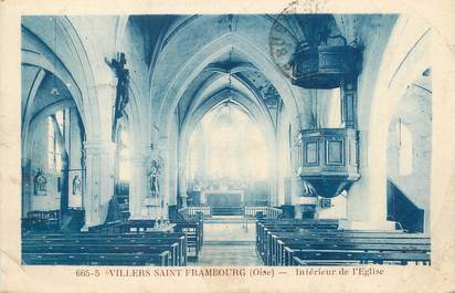 / CPA FRANCE 60 "Villers Saint Frambourg, intérieur de l'église"