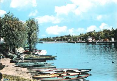 / CPSM FRANCE 91 "Soisy sur Seine, bords de la Seine, barrage"